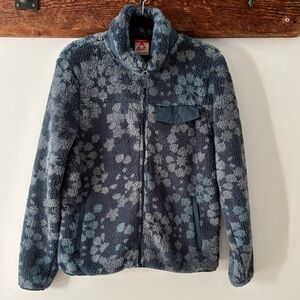 Gerry—Blue/Gray Floral Ombré Zip Fleece Mid-Weight (Medium)